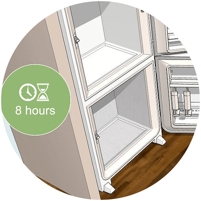 خشک شدن محفظه ی یخچال فریزر