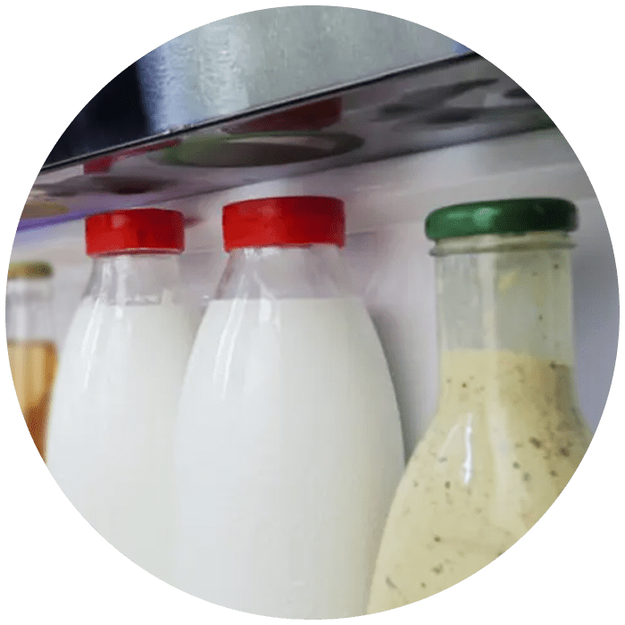 نگهداری نواع لبنیات هادر یخچال فریزر ساید‌بای‌ساید