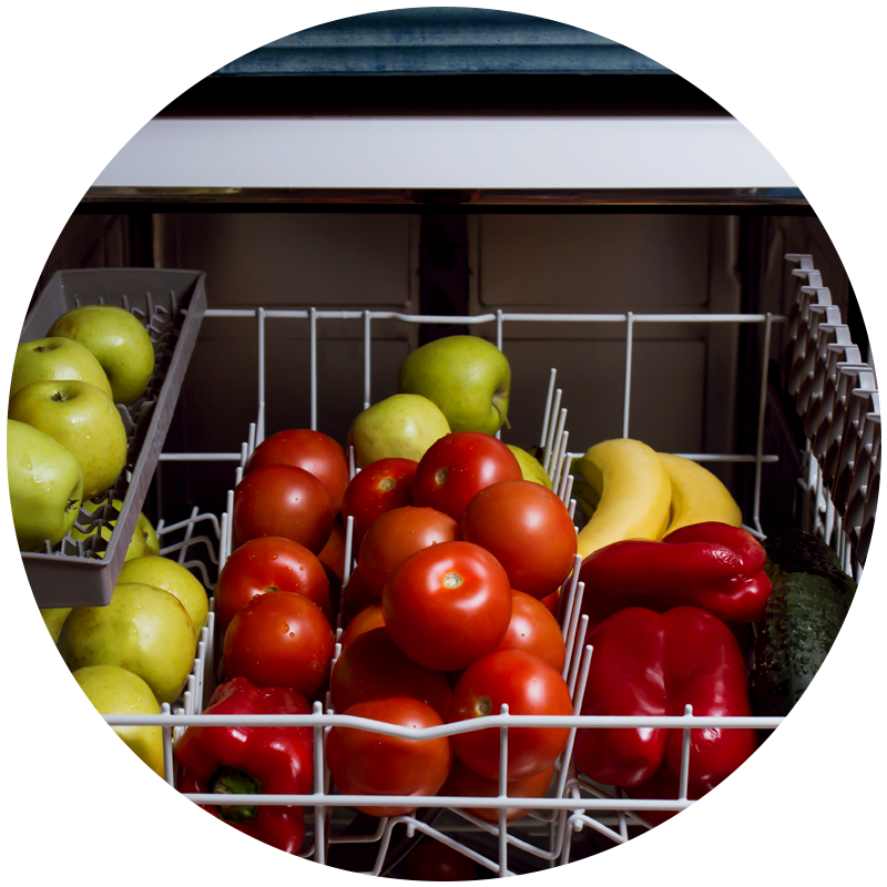 مراحل شستشوی میوه و سبزیجات